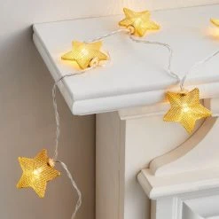 Dunelm Gold Metal Mesh Star LED String Lights -Lava Lamp Shop 30798954 alt02