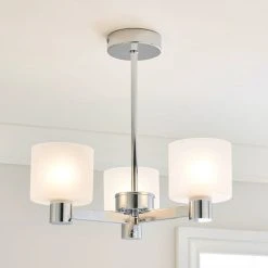 Dunelm Erin Frosted 3 Light Ceiling Fitting