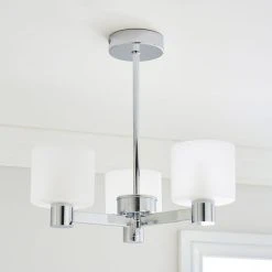 Alternative view of Dunelm Erin Frosted 3 Light Ceiling Fitting