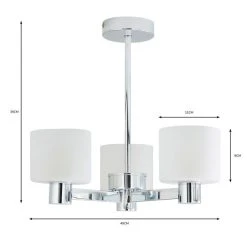 Dunelm Erin Frosted 3 Light Ceiling Fitting -Lava Lamp Shop 30818153 alt05
