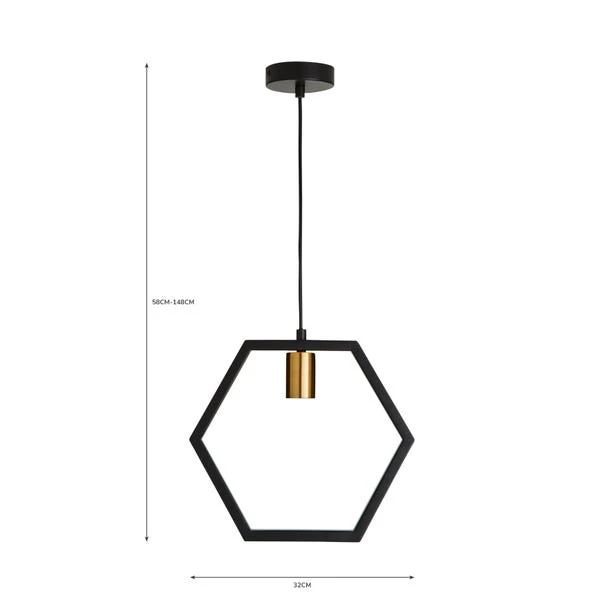 Dunelm Hexa 1 Light Ceiling Fitting 6 Dunelm Hexa 1 Light Ceiling Fitting - Image 6