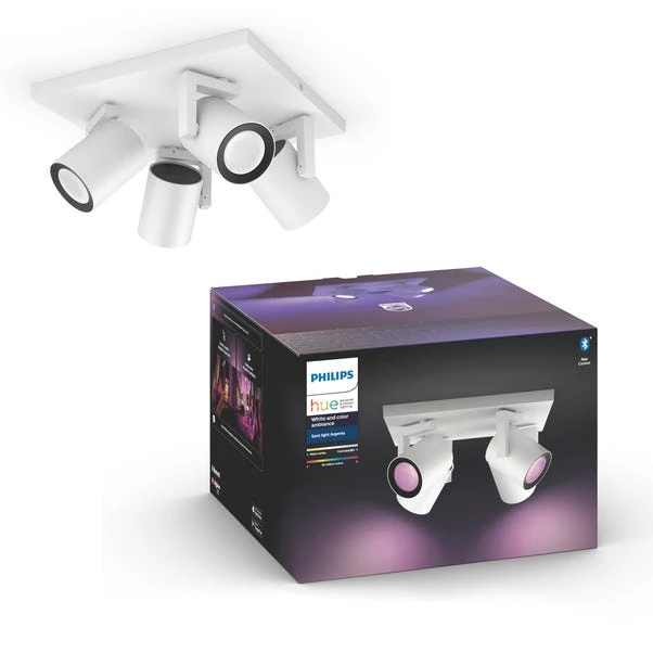Philips HUE Argenta 4 Light Smart LED Ceiling Spotlight Plate 1 Philips HUE Argenta 4 Light Smart LED Ceiling Spotlight Plate